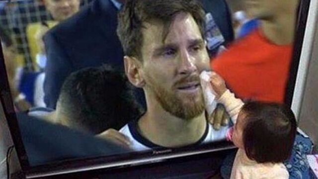 Facebook: Niña seca las lágrimas de Messi y conmueve en redes