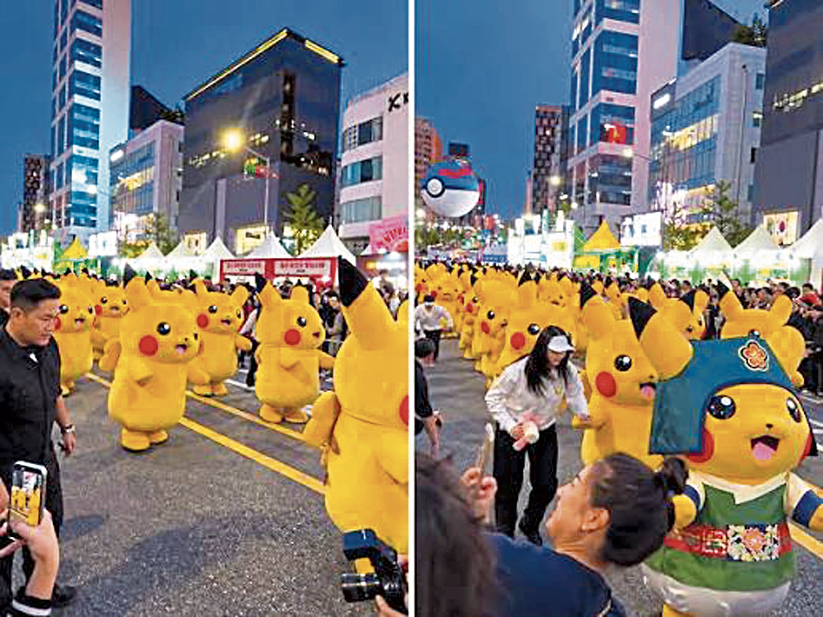 Los Pikachu son tiernos y llenaron de color a las calles.