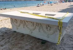 Vendían tragos en la playa sobre valioso sarcófago romano de 1700 años de antigüedad