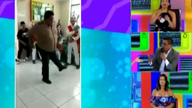 Policía con uniforme de la institución es grabado bailando | VIDEO