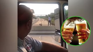 Repartidores de cerveza ofrecen inusual propuesta a sujeto que se iba a tirar de un puente (VIDEO)