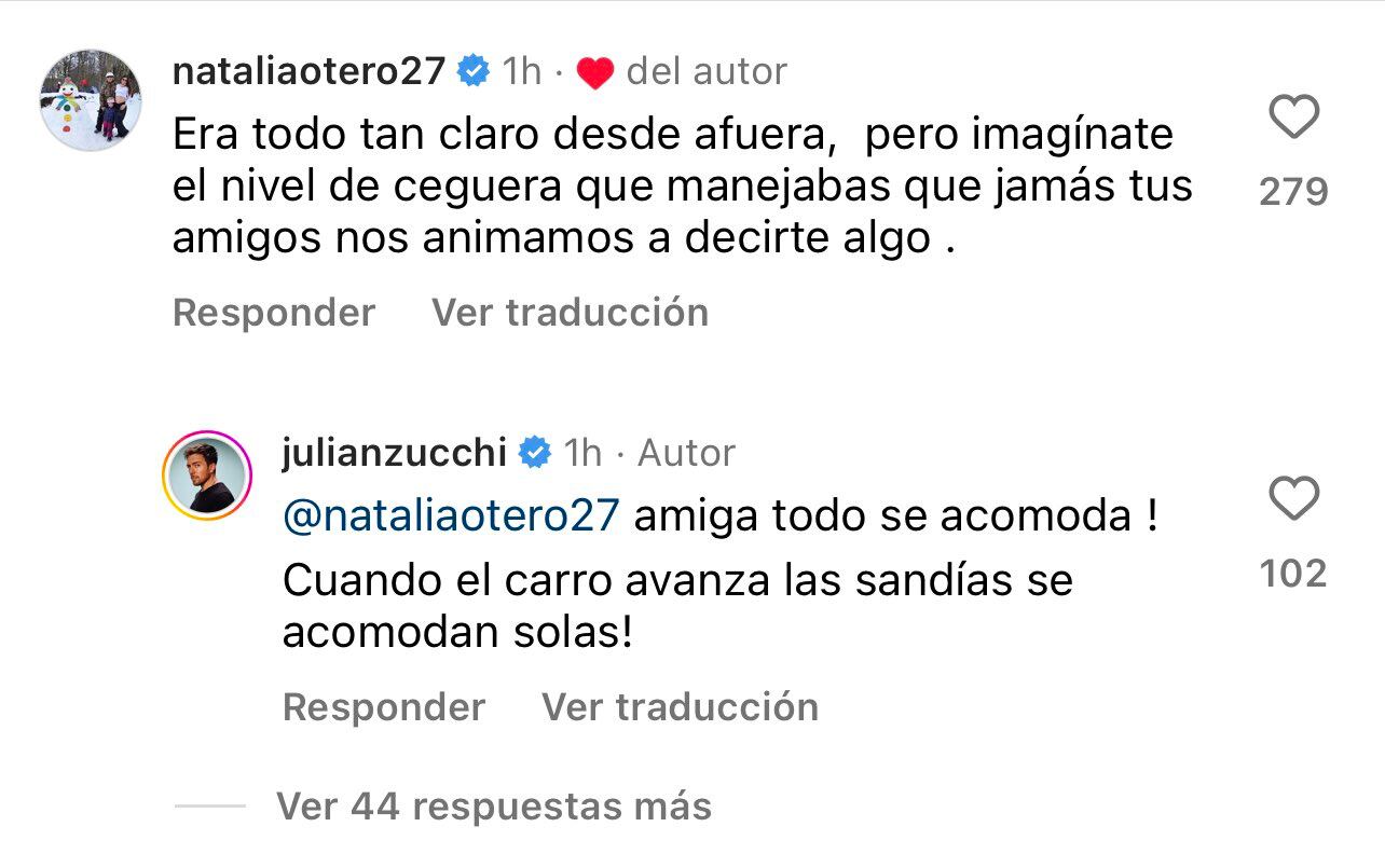 Julián Zucchi le da la razón a Natalia Otero.