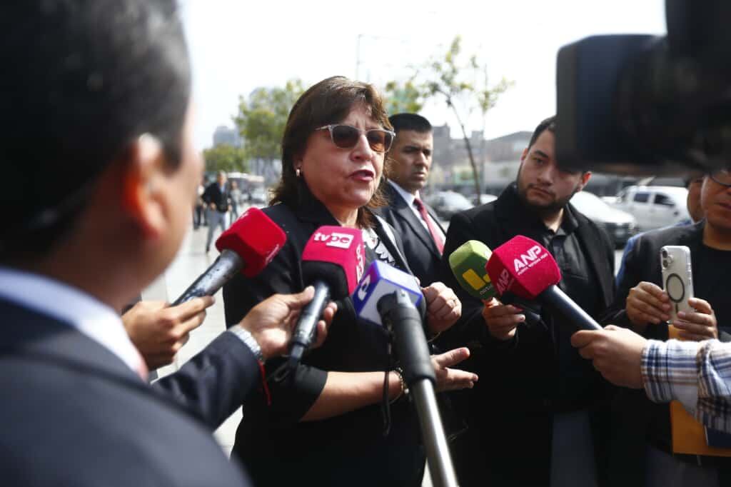 Delia Espinoza acudió a la Corte Superior de Lima debido a que aún no ha sido repuesta como fiscal de la Nación por la Junta Nacional de Justicia (JNJ). (Foto: Mario Zapata N. / @photo.gec)