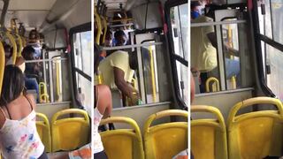 Mujer es sacada a patadas de bus por no usar mascarilla en pleno coronavirus | VIDEO