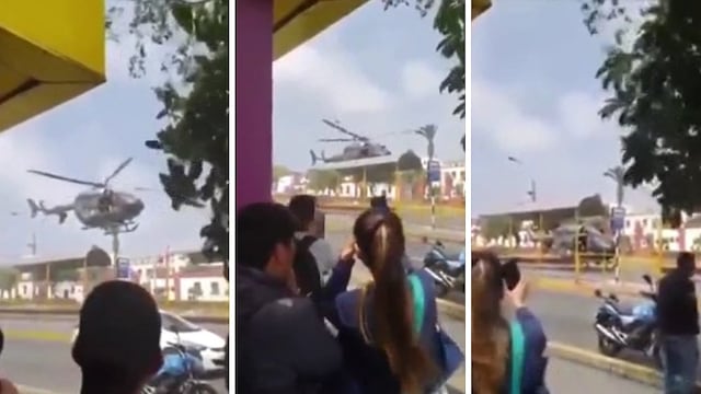 Helicóptero del Ejército aterriza de emergencia en la avenida Brasil (VIDEO)