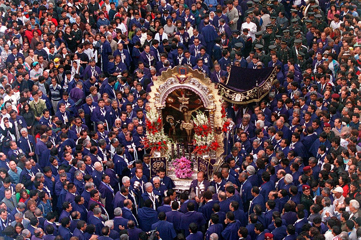 Procesión del Señor de los Milagros en Lima en 2019. (Foto: GEC)