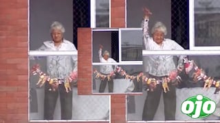 Abuelita causa furor al bailar marinera desde su balcón por Fiestas Patrias