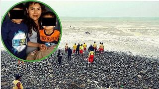 Madre ahoga a sus dos hijitos y como no lo logró, los dejó morir en la playa