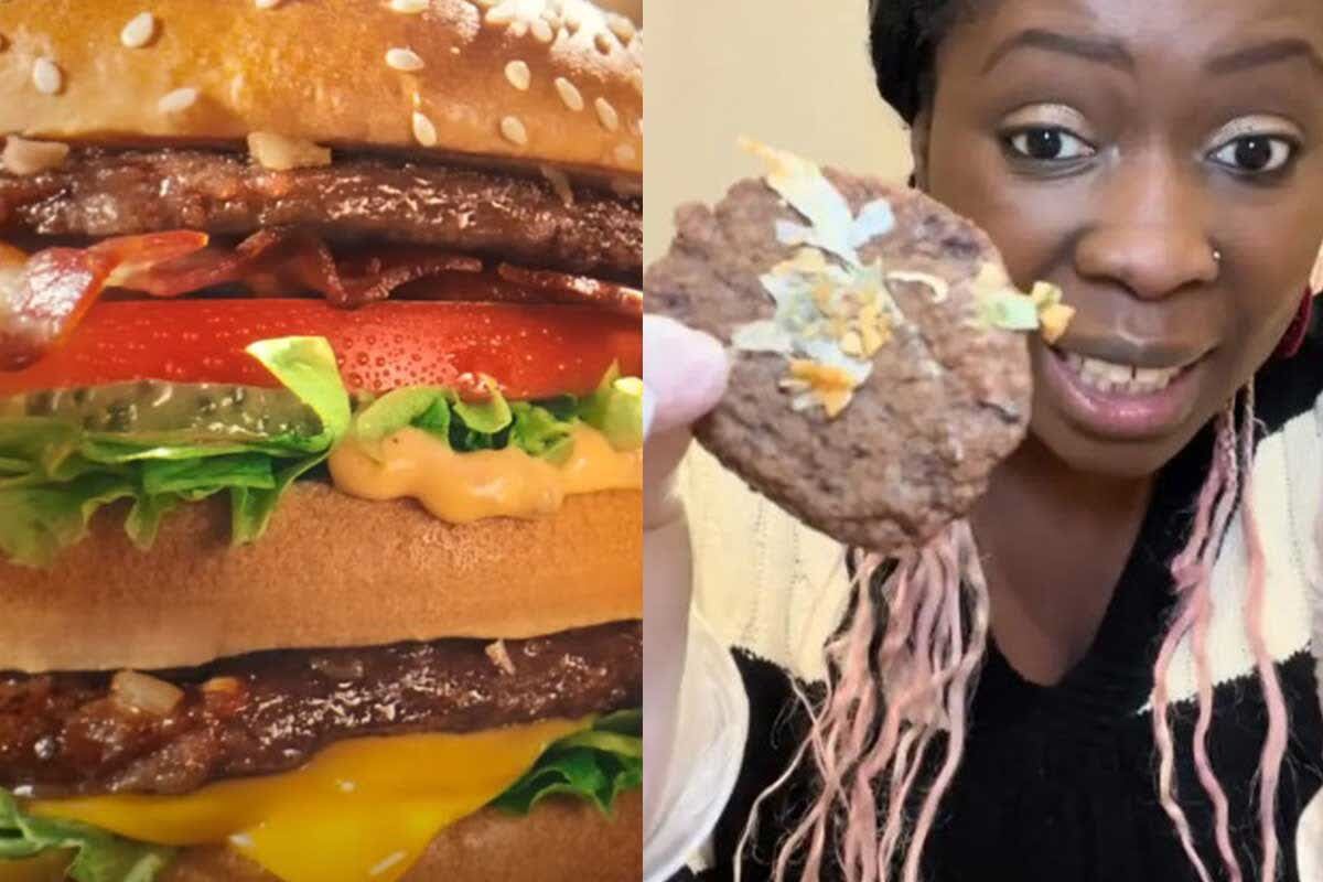 Naa Adjeley Tsofanye, colocó su Big Mac en un plato junto a papas fritas el 2 de febrero de 2023.