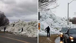 Sorprendente "tsunami" de hielo azotó Canadá y EEUU (VIDEO)