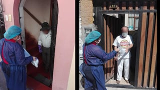 Abuelitos reciben medicinas en sus viviendas para no salir y contagiarse de COVID-19 en Arequipa