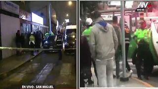 Un delincuente muerto deja balacera contra policías en San Miguel (VIDEO)