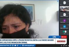 Poder Judicial rechaza pedido de 28 meses de prisión preventiva contra Lilia Paredes