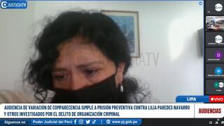 Poder Judicial rechaza pedido de 28 meses de prisión preventiva contra Lilia Paredes