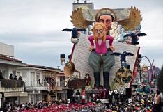 Monigote de primera ministra, la populista de derecha Giorgia Meloni, es sensación en desfile