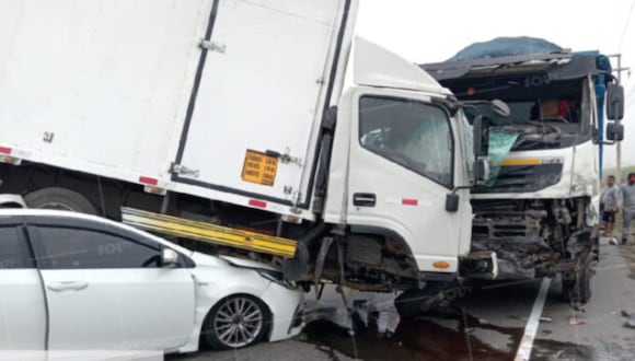 Reportan accidente de tránsito en la carretera de Trujillo. (Captura: SolTv)