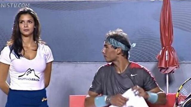 Rafael Nadal se quedó mirando a bella recogebolas [VIDEO] 