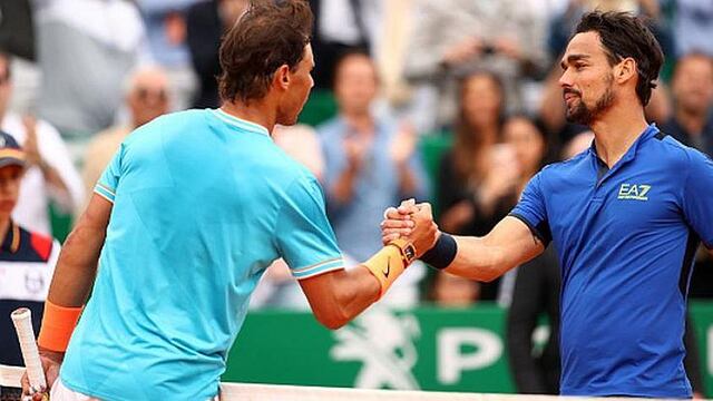 ​Montecarlo: Rafael Nadal cae ante Fognini y se priva de la final