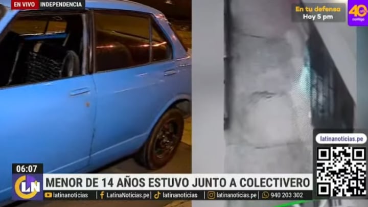 Menor de 14 años estuvo junto a colectivero. Foto: Latina