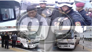Chosicano: cuatro heridos deja choque entre dos buses en la Vía Expresa Grau (VIDEO)