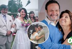 Patricia Portocarrero llevó fotografía de sus padres en su bouquet mientras caminaba hacia el altar