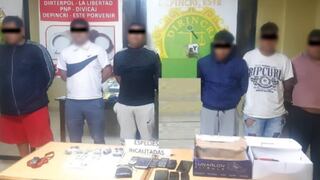 PNP coordina pago de cupo extorsivo y atrapan a 7 presuntos integrantes de banda
