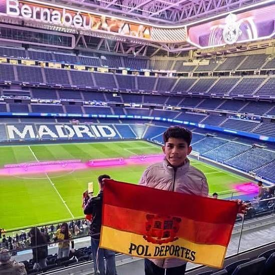 Cliver cumplió su sueño de conocer el Estadio Santiago Bernabéu, sede del Real Madrid.