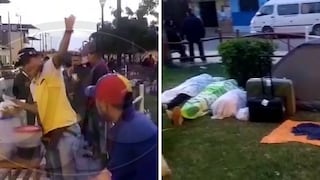 Venezolanos duermen en parques de Tumbes ante ingreso masivo al Perú (VIDEO)