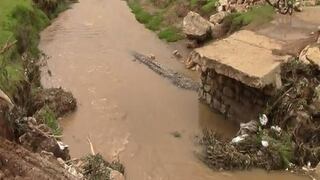 Desborde de río destruyó puente artesanal y afectó a 80 familias en Jauja