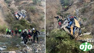 21 fallecidos tras caída de bus a abismo en la Carretera Central: Así fue el dramático rescate | FOTOS
