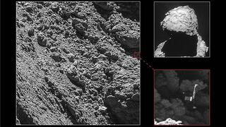 Una cámara de la sonda Rosetta localiza al módulo Philae en cometa 67P 