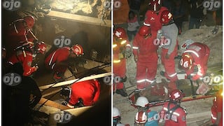SJM: bomberos salvan a obrero que quedó atrapado en zanja por varias horas (VIDEO)
