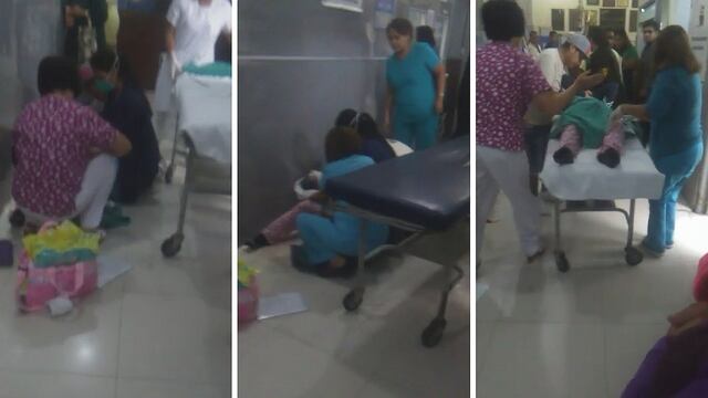 Mujer embarazada da a luz en piso de hospital de EsSalud (VIDEOS)