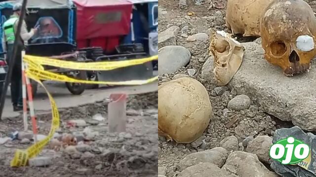 Tres cráneos humanos fueron encontrados durante mejoramiento de pistas en La Victoria