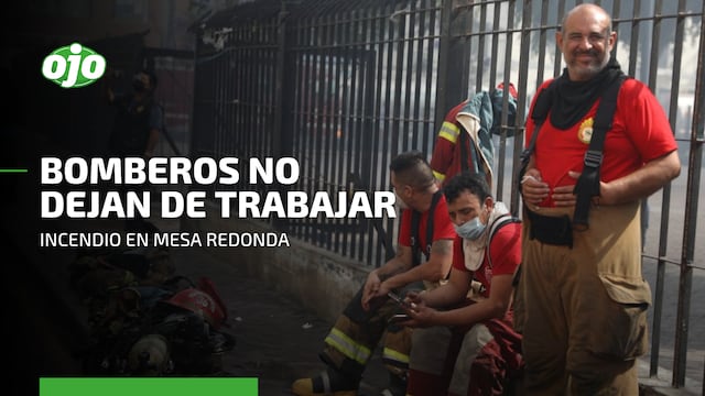 Incendio en Mesa Redonda: Bomberos siguen luchando para controlar el fuego 
