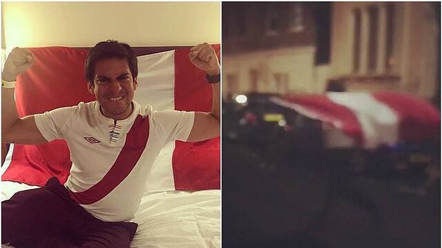 Emanuel Soriano corre por las calles de Londres con bandera peruana por Mundial [VIDEO]