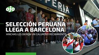 Así fue el caluroso recibimiento de los hinchas a la selección peruana en su llegada a Barcelona