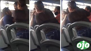 Mujer ampaya a su expareja con otra y lo agarra a golpes en el transporte público | VIDEO