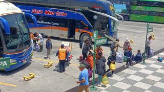 Precio de pasajes en terminales se incrementan por feriado