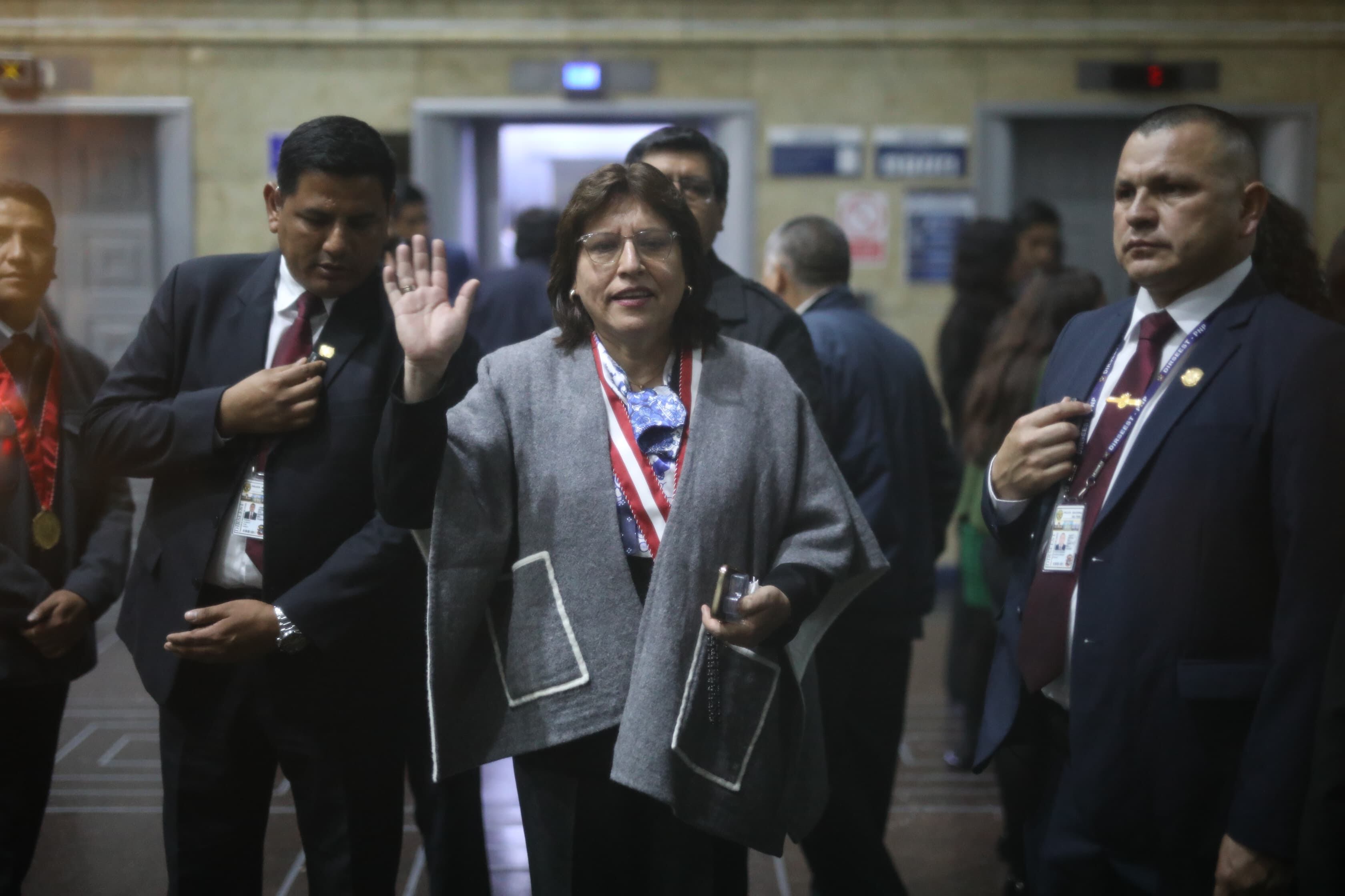 La fiscal de la Nación, Delia Espinoza, advierte un golpe contra la democracia. Foto: Antonio Melgarejo/ @photo.gec