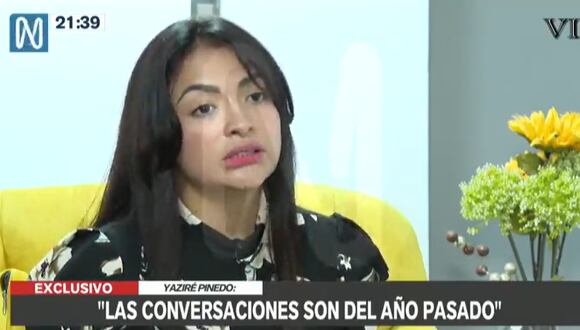 Yaziré Pinedo rompió su silencio y habló de Alberto Otárola. (Foto: captura de pantalla | Canal N)