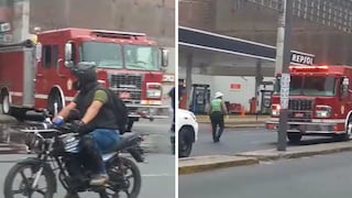 Reportan fuga de gas en grifo en la avenida Colonial en el Cercado de Lima | VIDEO