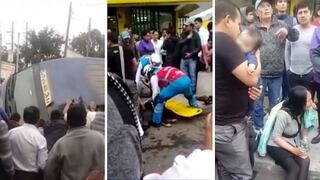 Varios heridos por culpa de choque entre combis en San Luis  (VIDEO)