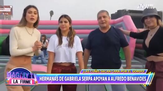 Hermanas Serpa y su padre