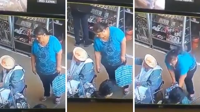 Abuelita distraída es víctima de asalto de otra mujer: Le robaron su bolsa | VIDEO