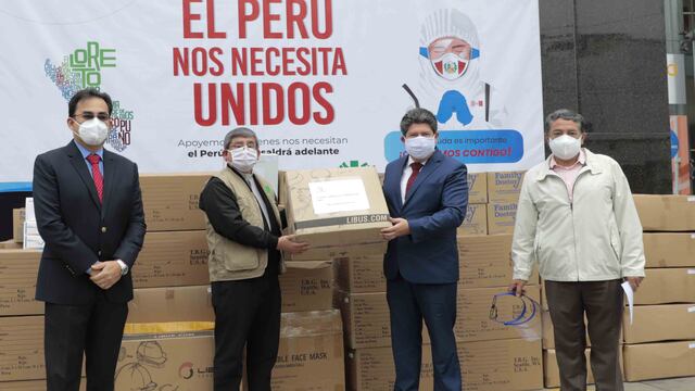 Entregan equipos de protección a cuatro regiones mediante campaña“El Perú nos necesita unidos”