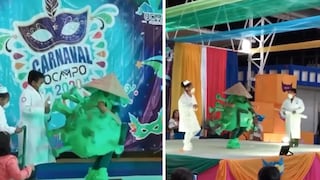 Se disfraza de coronavirus: niño se viraliza por vestirse así en festival | VIDEO