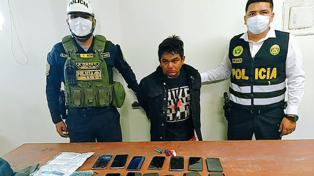 Callao: Atrapan a delincuente que robó 13 celulares de alta gama a transeúntes en solo una hora