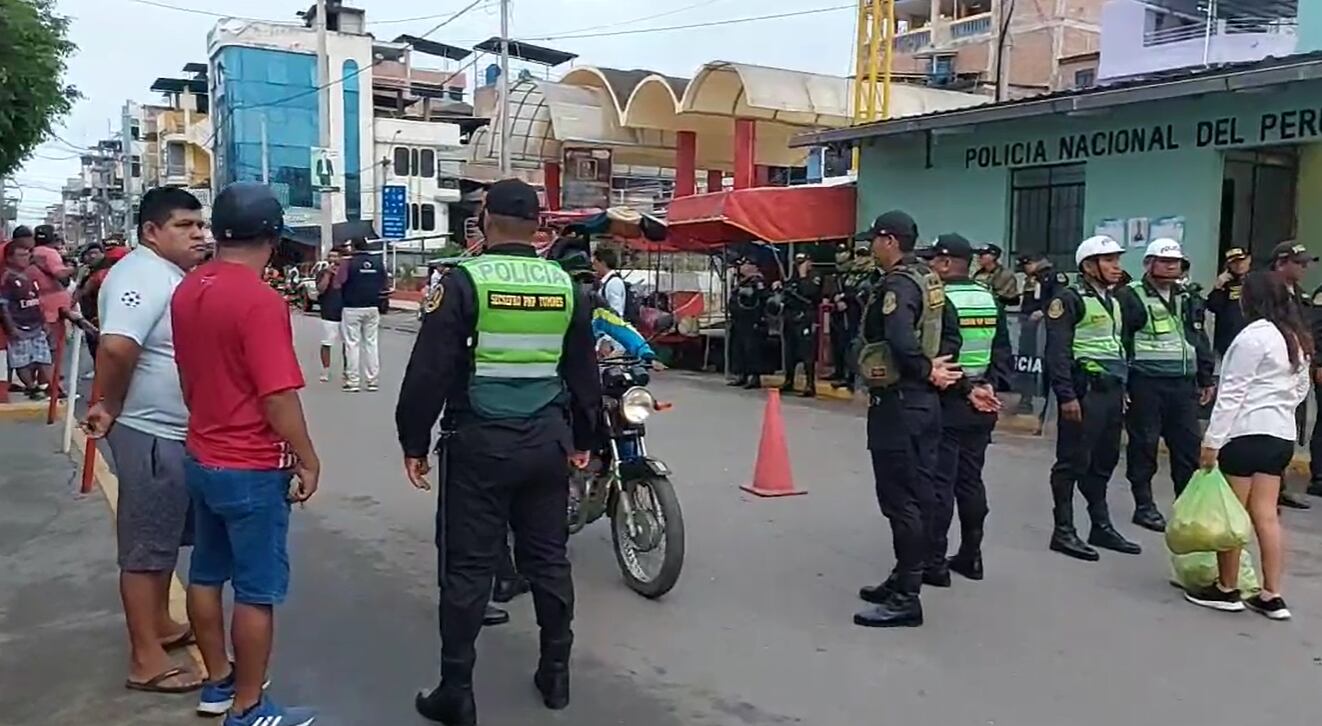 Tumbes con fuerte resguardo policial. (Foto: captura de pantalla | Facebook)