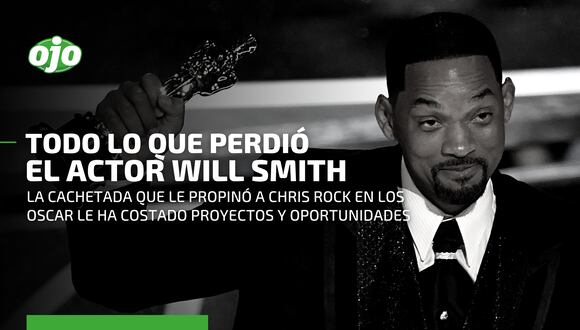 Todo lo que perdió Will Smith a raíz de la cachetada a Chris Rock